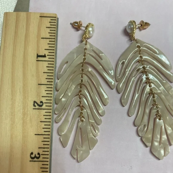 🌟 Beautiful Acrylic Feather Earrings - Picture 3 of 4